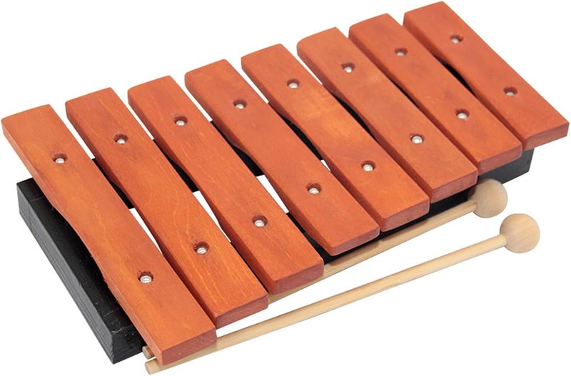 mocrcrel 9.5 inch 8 Notes Wood Xylophone Includes 2 Wooden Mallets Music Tools Percussion Instrument (1 Pcs) - Image 1